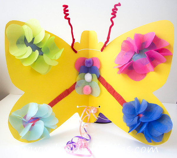 DIY colorful Paper Butterfly craft for Kids or decorations
